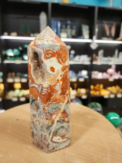 🌋 Grounded Courage Red Agate Tower 🌋 - 3