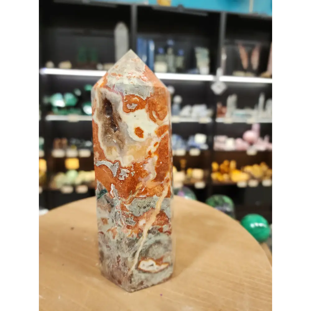 🌋 Grounded Courage Red Agate Tower 🌋 - 3