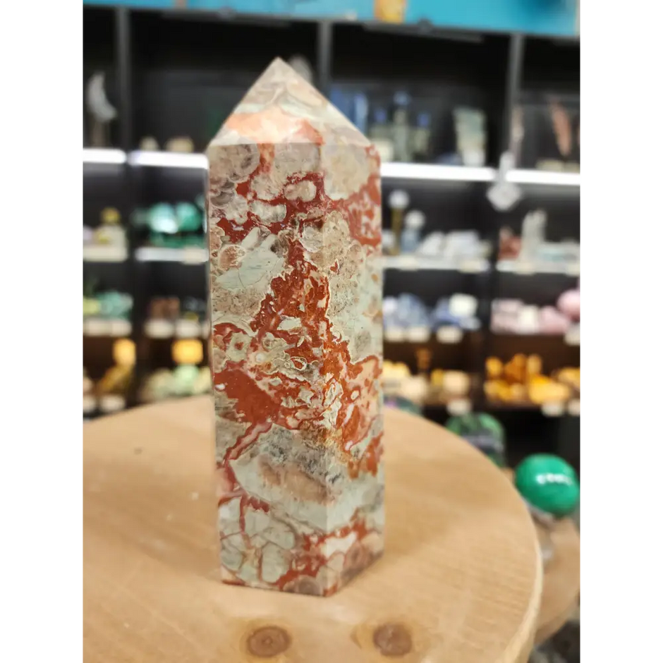 🌋 Grounded Courage Red Agate Tower 🌋 - 4