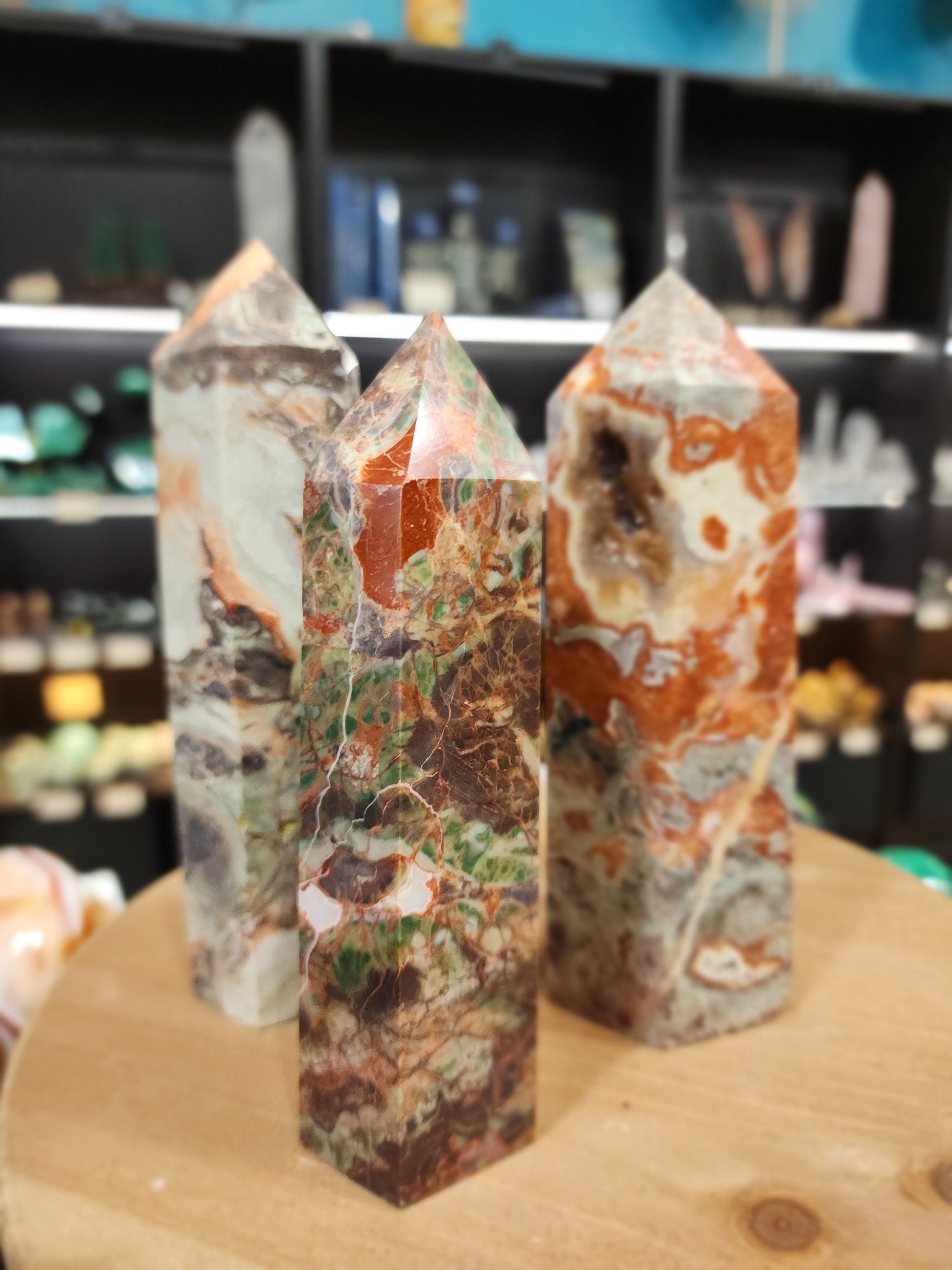🌋 Grounded Courage Red Agate Tower 🌋
