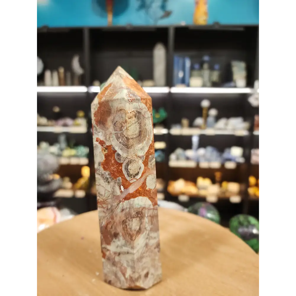 🌋 Grounded Courage Red Agate Tower 🌋 - 8