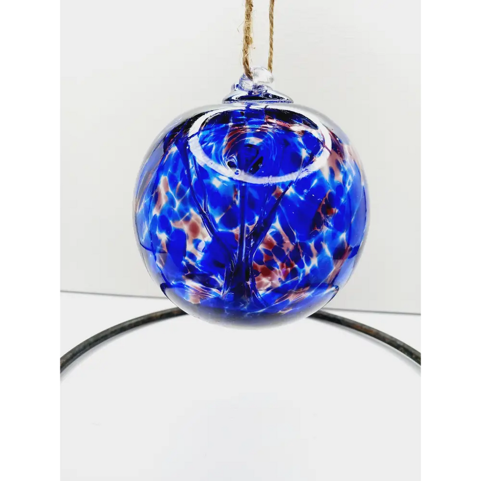🔮✨Handblown Glass Witch Ball – Protection Tradition and Magical Beauty ✨🔮 - 4’’-Blue Reds Assorted - Home Decor
