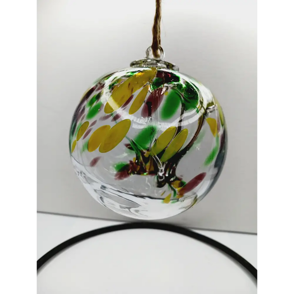 🔮✨Handblown Glass Witch Ball – Protection Tradition and Magical Beauty ✨🔮 - 4’’ Green Yellow Purple Assorted - Home