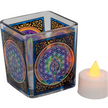 Handcrafted Glass Square Votive Holder - Chakra - Candles & Accessories