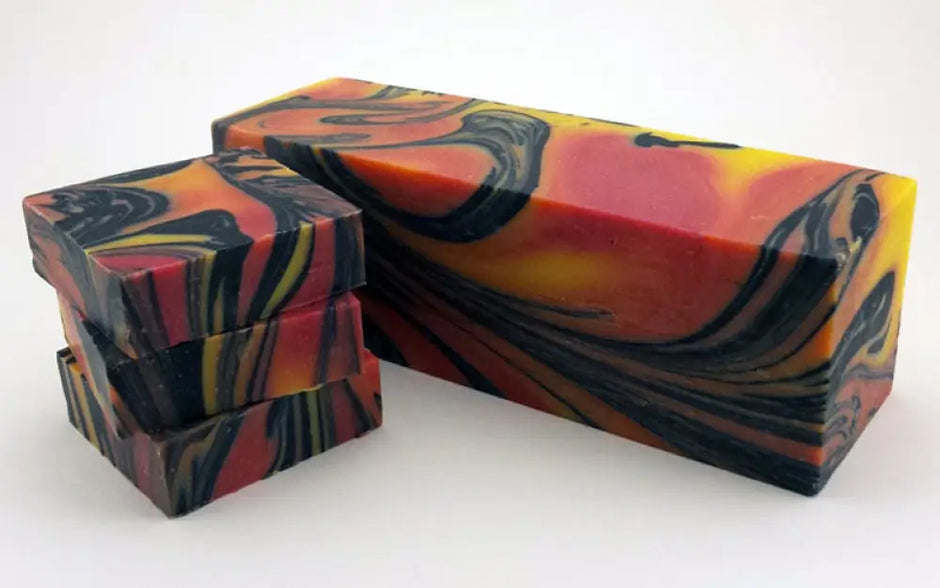 HANDMADE Cold Pressed Soap - Gobi Gold - Very complex blend. Mostly sweet orange and plumeria with patchouli, amber,