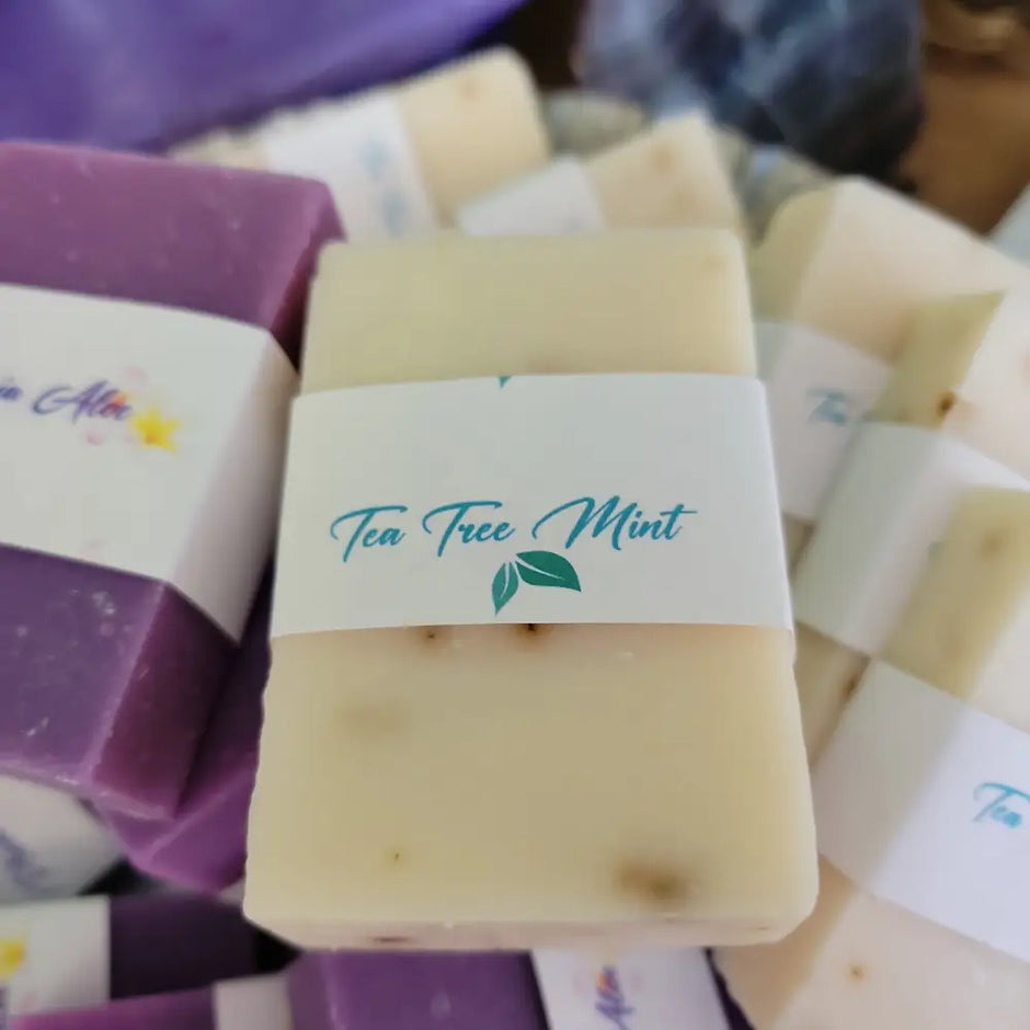 HANDMADE Cold Pressed Soap - Tea Tree MInt - Bath Body & Skin Products
