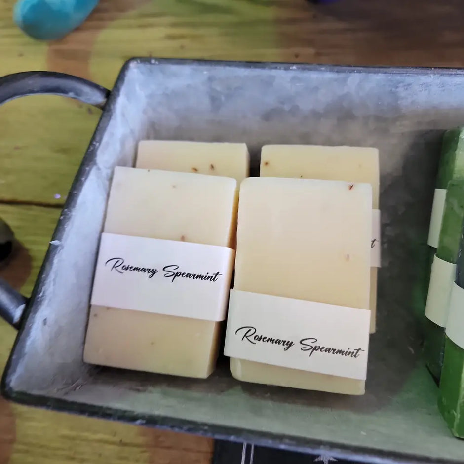 HANDMADE Cold Pressed Soap - Rosemary Spearmint - Bath Body & Skin Products