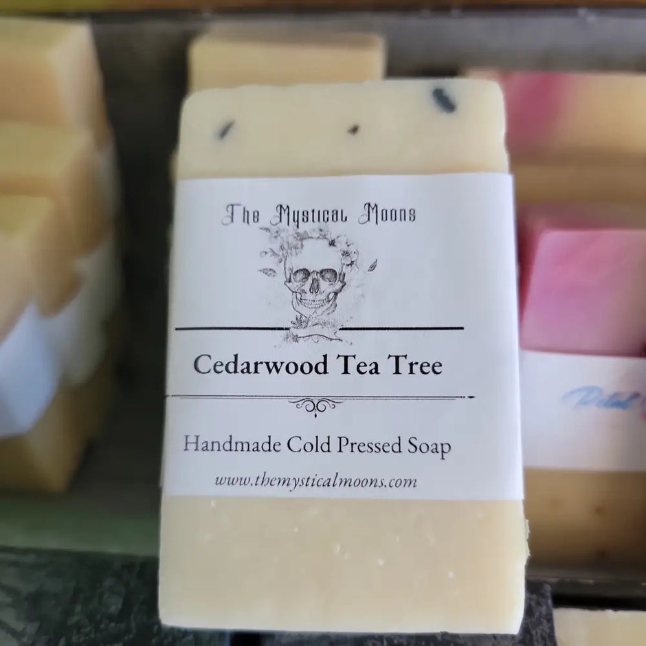 HANDMADE Cold Pressed Soap - Cedarwood Tea Tree - Bath Body & Skin Products
