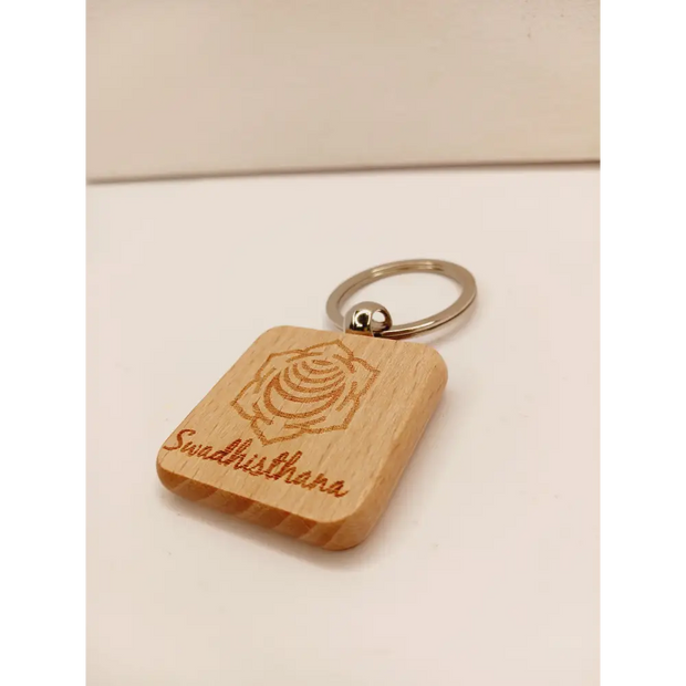 🌈 Handmade Wooden Chakra Keychains 🌈 - Swadhisthana - Sacral Chakra