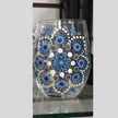 🌟🍷 Handpainted Mandala Wine Glass – Elevate Your Entertaining and Sip in Style 🎨 - Stemless (set of two) blue and white