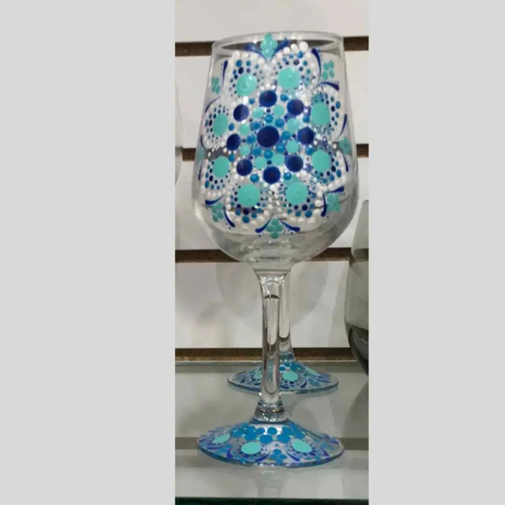 🌟🍷 Handpainted Mandala Wine Glass – Elevate Your Entertaining and Sip in Style 🎨 - Drinking Vessels