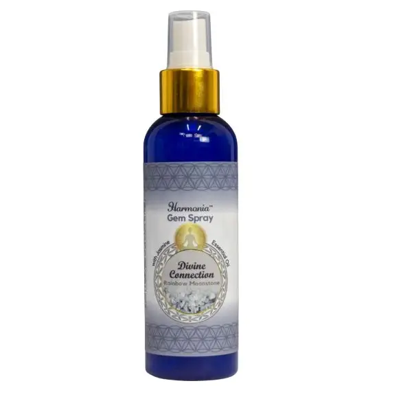 Harmonia Gem Intention Smudge Room Sprays (10 types)k - Divine Connection Rainbow Moonstone - Incense & Burners