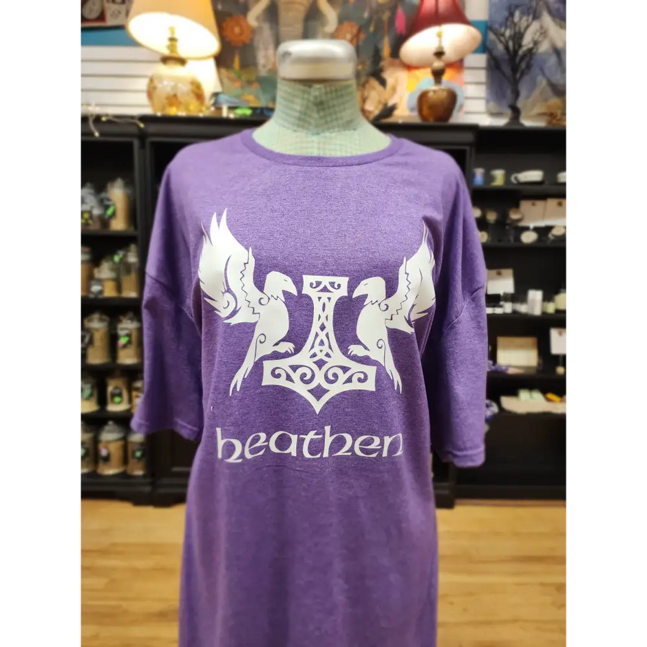 Heathen - Spiritual Tshirt Designs - Purple / 3Xlarge - Clothing & Apparel