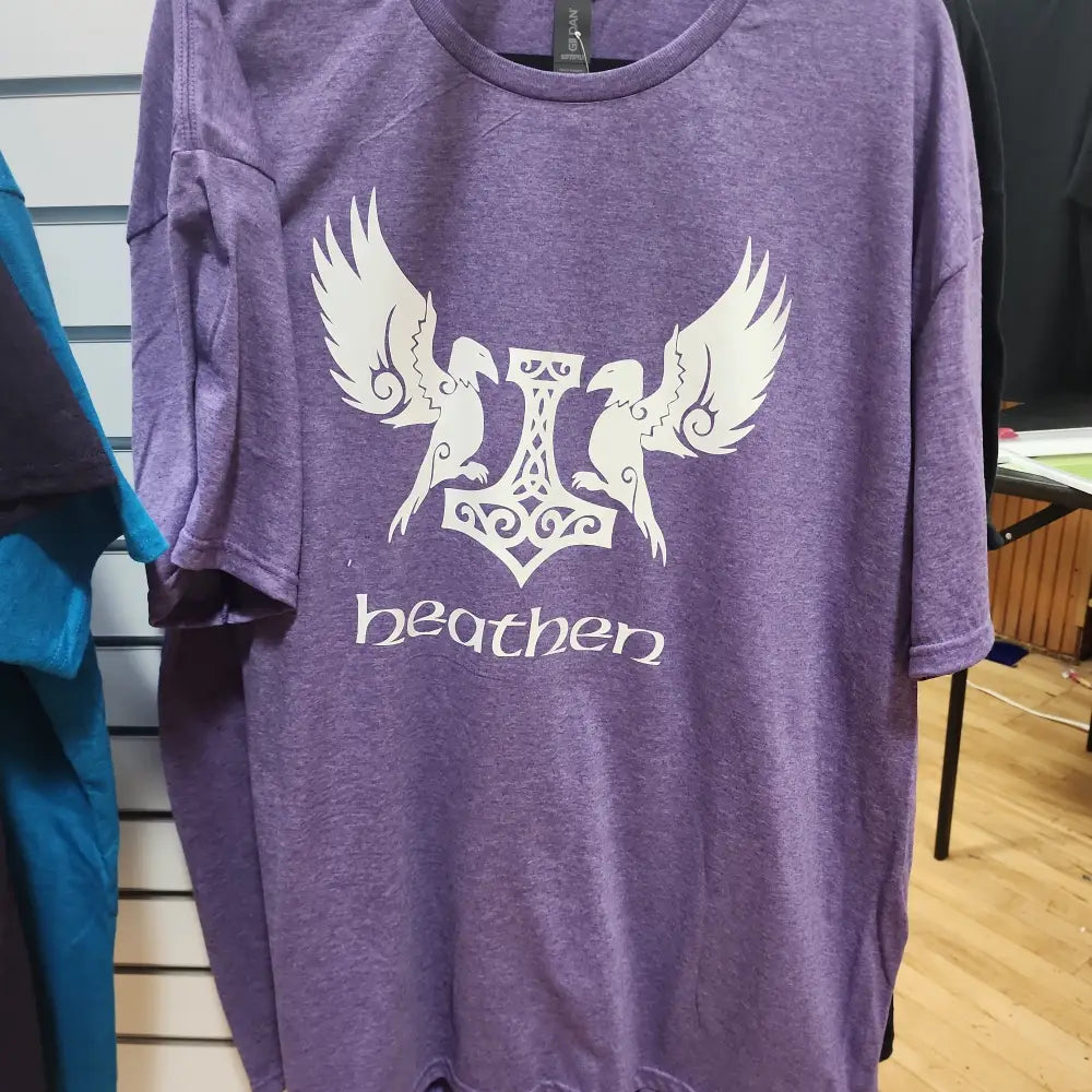 Heathen - Spiritual Tshirt Designs - Purple / 3Xlarge - Clothing & Apparel