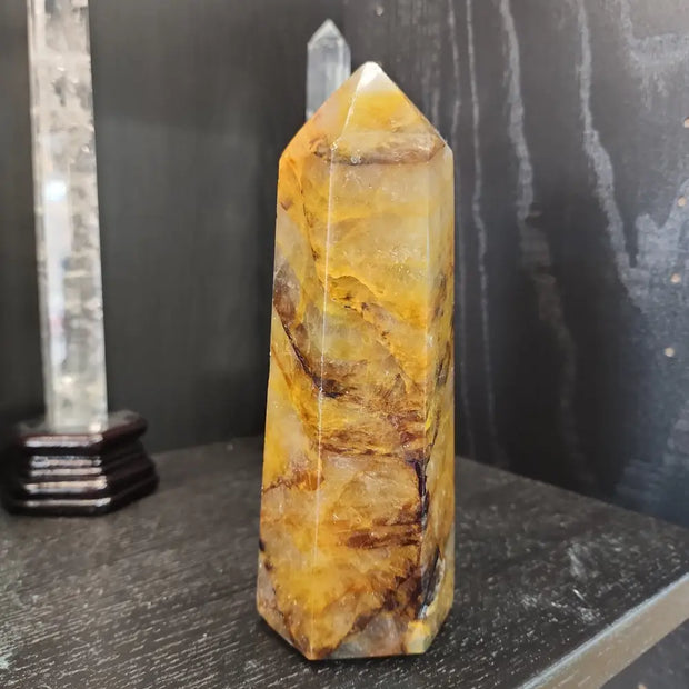 🌟💛 Hematoid Golden Healer Quartz Towers – Healing Energy & Empowerment! 🗼 - 1 - 7’’ - Towers
