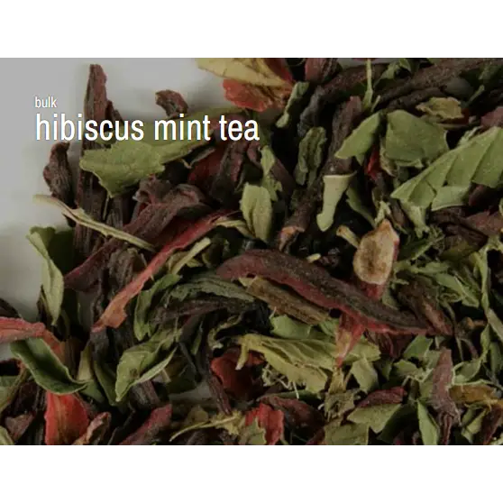 Herbal Bulk Loose Tea by the Ounce - HIbisucs Mint Tea - Teas & Accessories