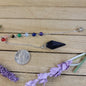 HEXAGON POINTED PENDULUM W/CHACKRA CHAIN - BLUE SANDSTONE - Pendulums & Mats