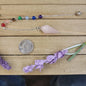 HEXAGON POINTED PENDULUM W/CHACKRA CHAIN - ROSE QUARTZ - Pendulums & Mats