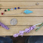 HEXAGON POINTED PENDULUM W/CHACKRA CHAIN - BLUE HOWLITE (DYED) - Pendulums & Mats