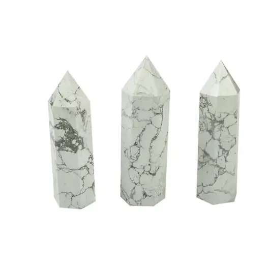 🤍✨ Howlite Point – Calming Clarity and Spiritual Connection ✨🤍 - Towers