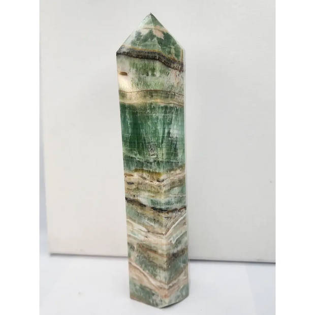 Huge Green Calcite Tower – Powerful Healing Stone 💚🔮 - 2 - 9.5’’