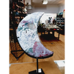 🌿🌙 Huge Moss Agate Moon on Stand – Growth Harmony and Earth Connection ✨ - 2 - Carvings
