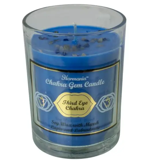 Illuminate Your Path with Crystal Journey Reiki Energy Charged Candles! ✨ - Third Eye Chakra - Candles & Accessories