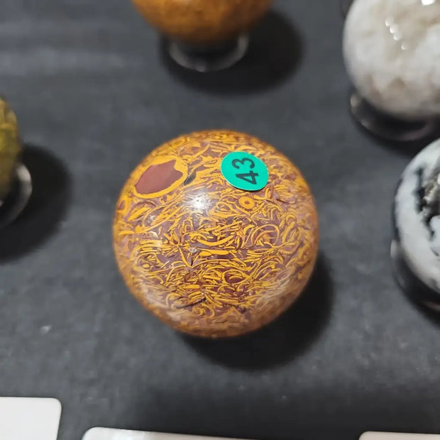 🖋️✨ Imperial Calligraphy Jasper Spheres – Wisdom Creativity and Ancient Inspiration! ✨🖋️ - 3 - Spheres