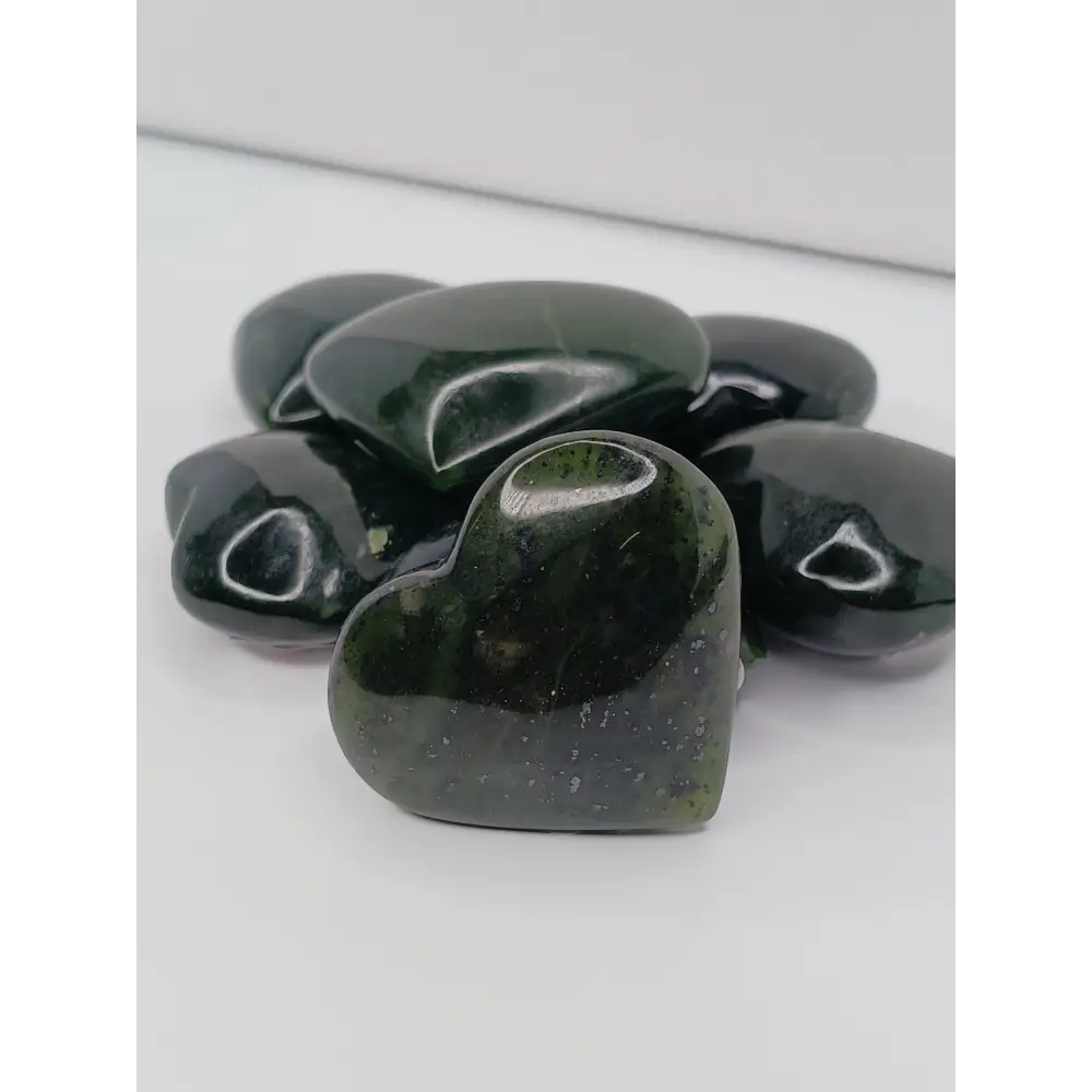 💚✨ Jade Heart – Intuitive Pick (1 1/2’’–1 3/4’’) – Luck Harmony & Heartfelt Healing! 🌿 - Carvings