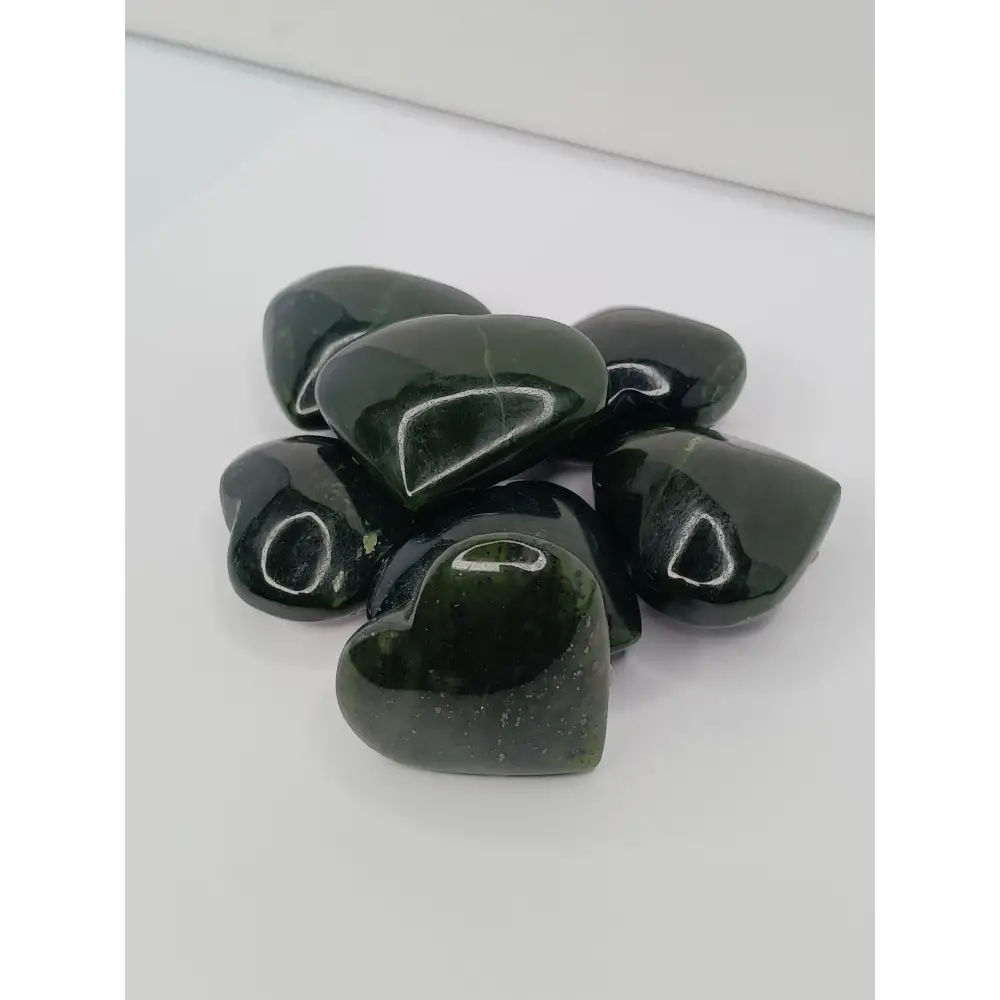 💚✨ Jade Heart – Intuitive Pick (1 1/2’’–1 3/4’’) – Luck Harmony & Heartfelt Healing! 🌿 - Carvings