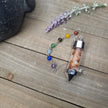 CRYSTAL JAR PENDULUM - CHAKRA CHAIN - RED AGATE - Pendulums & Mats