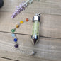 CRYSTAL JAR PENDULUM - CHAKRA CHAIN - PERIDOT - Pendulums & Mats