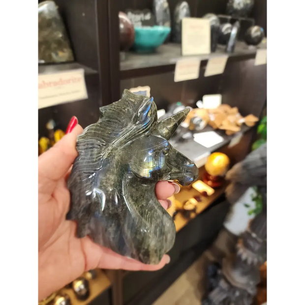 Laboradite Unicorn - Carvings