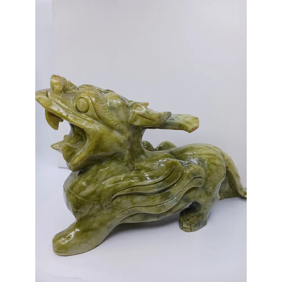 🐉💰 Large Pixiu Money Dragon 9.5 Inch – Luck Protection and New Beginnings ✨ - Carvings