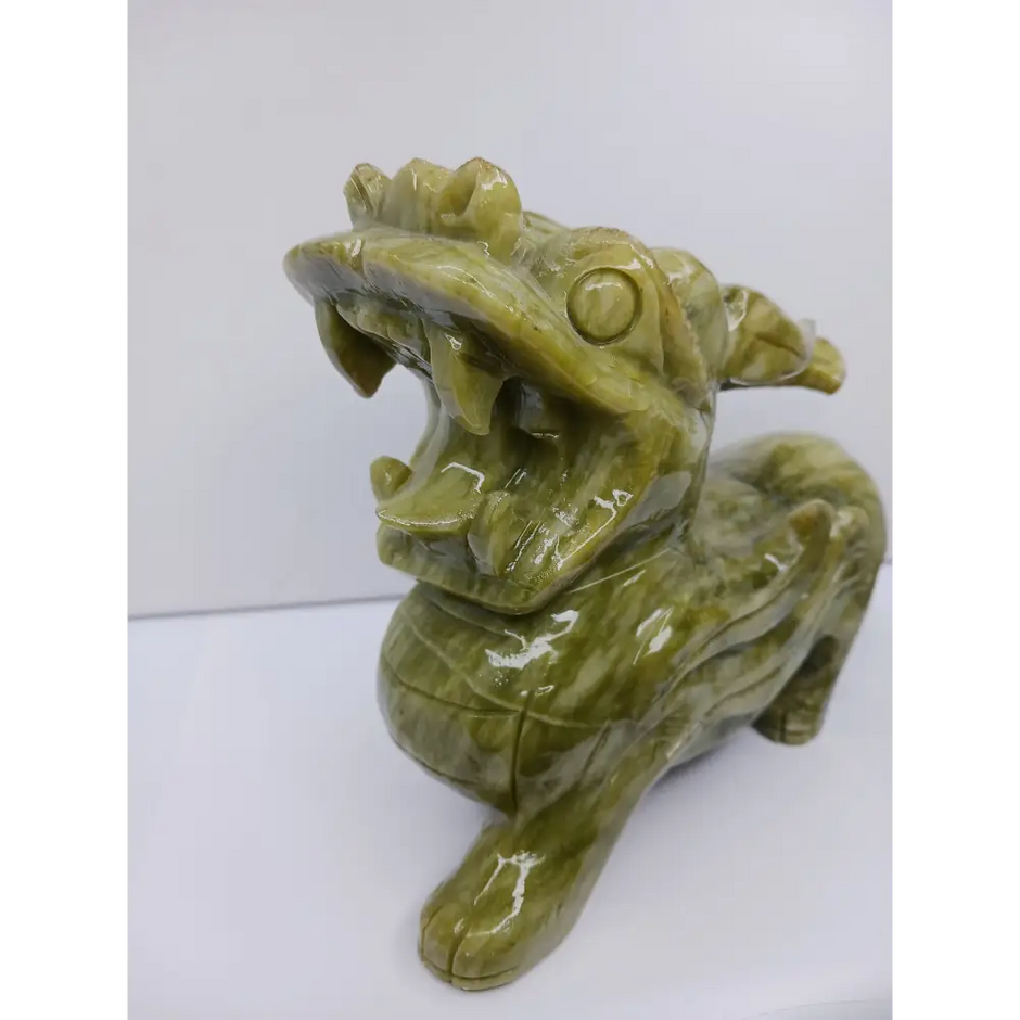 🐉💰 Large Pixiu Money Dragon 9.5 Inch – Luck Protection and New Beginnings ✨ - Carvings