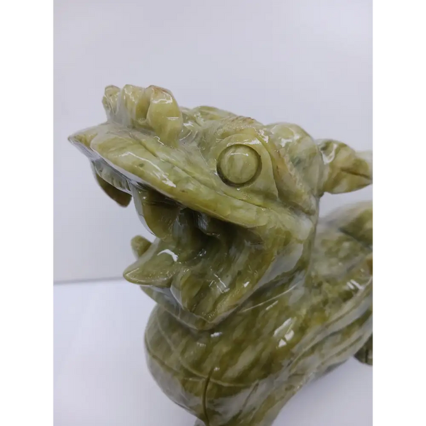 🐉💰 Large Pixiu Money Dragon 9.5 Inch – Luck Protection and New Beginnings ✨ - Carvings