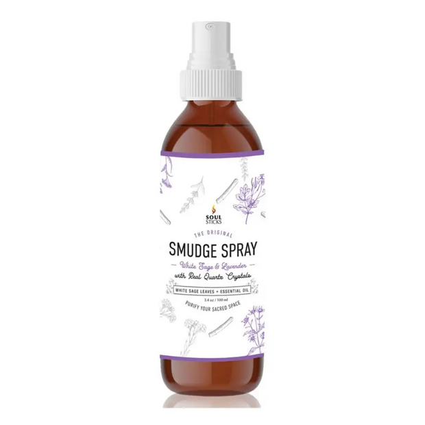 💜🌿 Lavender Sage Smudge Spray – Cleansing Healing and Quartz Energy ✨