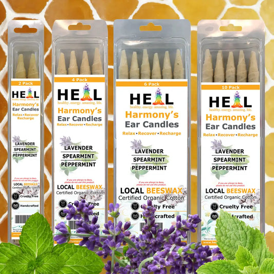 🕯️🌿 Lavender Spearmint & Peppermint Beeswax Ear Candles – 2-Pack – Refresh Relax & Soothe! ✨ - Candles & Accessories