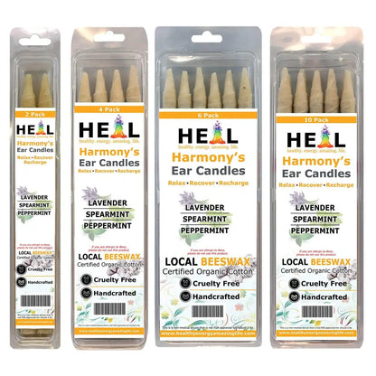 🕯️🌿 Lavender Spearmint & Peppermint Beeswax Ear Candles – 2-Pack – Refresh Relax & Soothe! ✨ - Candles & Accessories