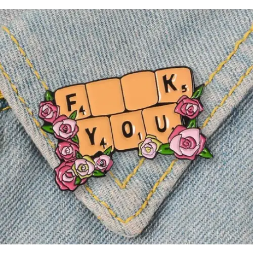 BROOCH LAPEL ENAMEL Magical Pins Pin (Page 2) - F**k Scrabble - Clothing & Apparel