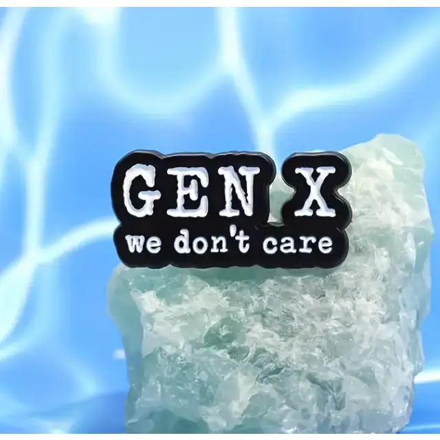 BROOCH LAPEL ENAMEL Magical Pins Pin (Page 2) - Gen X We Don’t Care - Clothing & Apparel
