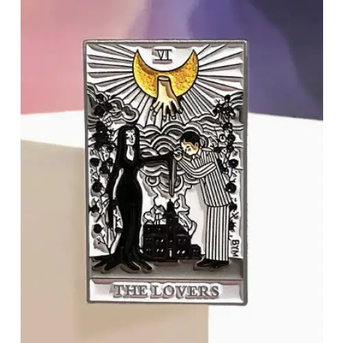BROOCH LAPEL ENAMEL Magical Pins Pin (Page 2) - Lovers-Morticia and Gomez - Clothing & Apparel