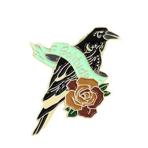 BROOCH LAPEL ENAMEL Magical Pins Pin (Page 1) - Raven Solitude - Clothing & Apparel