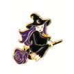 BROOCH LAPEL ENAMEL Magical Pins Pin (Page 1) - Witch on Broom - Clothing & Apparel