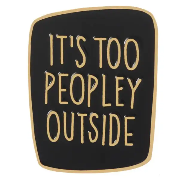 BROOCH LAPEL ENAMEL Magical Pins Pin (Page 1) - It’s Too Peopley Outside black - Clothing & Apparel