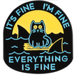 BROOCH LAPEL ENAMEL Magical Pins Pin (Page 1) - Everything is Fine Kitty - Clothing & Apparel