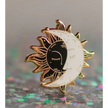 BROOCH LAPEL ENAMEL Magical Pins Pin (Page 1) - Moon and Sun - Clothing & Apparel