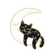 BROOCH LAPEL ENAMEL Magical Pins Pin (Page 1) - Kitty on Moon - Clothing & Apparel