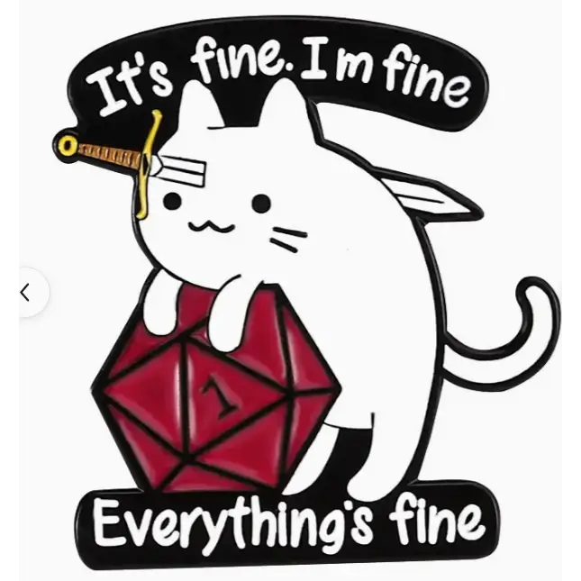 BROOCH LAPEL ENAMEL Magical Pins Pin (Page 1) - I’m Fine - Clothing & Apparel