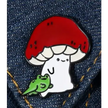 BROOCH LAPEL ENAMEL Magical Pins Pin (Page 1) - Mushroom with Frog - Clothing & Apparel